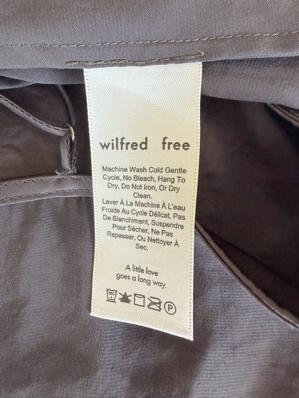 Wilfred Free Gray Satin Slip Mini Dress Strappy Minimalist Size Small - Picture 6 of 7
